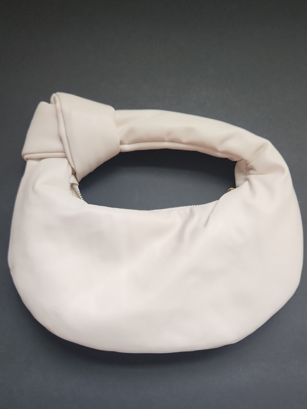 Women's Cream Knot-Handle Hobo Bag